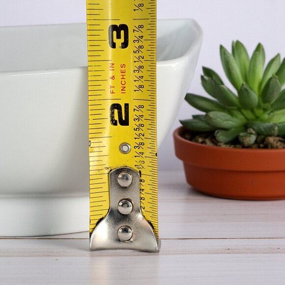 Set of 2 Over and Back White Porcelain Maison Square Cereal Bowls 6 1/4"… - Picture 4 of 9